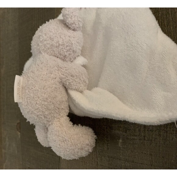 GELATO PIQUE Bear Lovey Beige Cream Hugging Security Plush Blanket Small - Picture 5 of 12